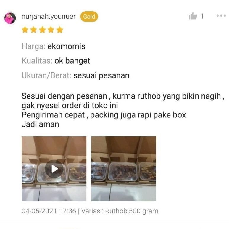 

POJ Terlaris Kurma Ruthob Libya Mengkel 100% Enak TERLARIS