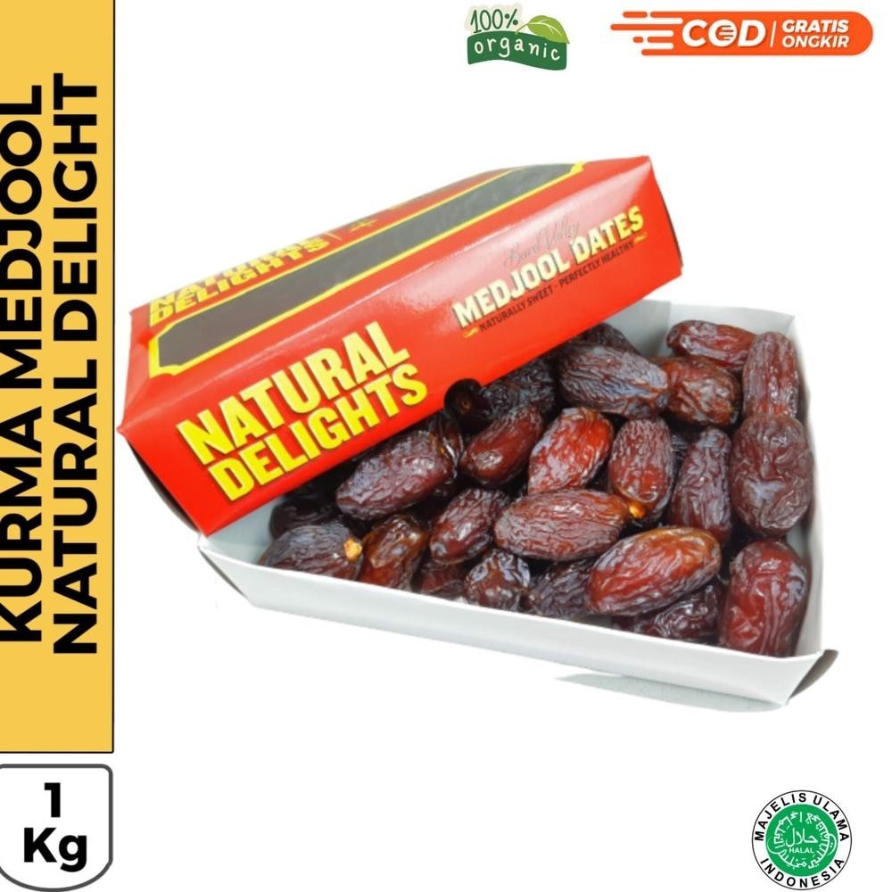 

POJ Kurma Medjool Natural Delight 500gr / Kurma Medjool Natural / Kurma Medjoul / Kurma Medjol / Kurma Medjool palestin / kurma albani / kurma elshanum TERLARIS