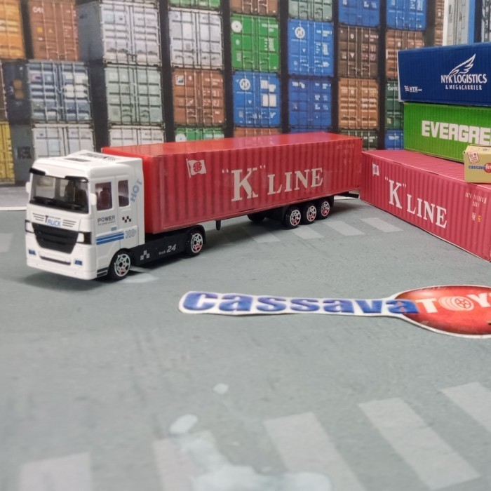 Diecast truck Container Kline - Truk Kontainer