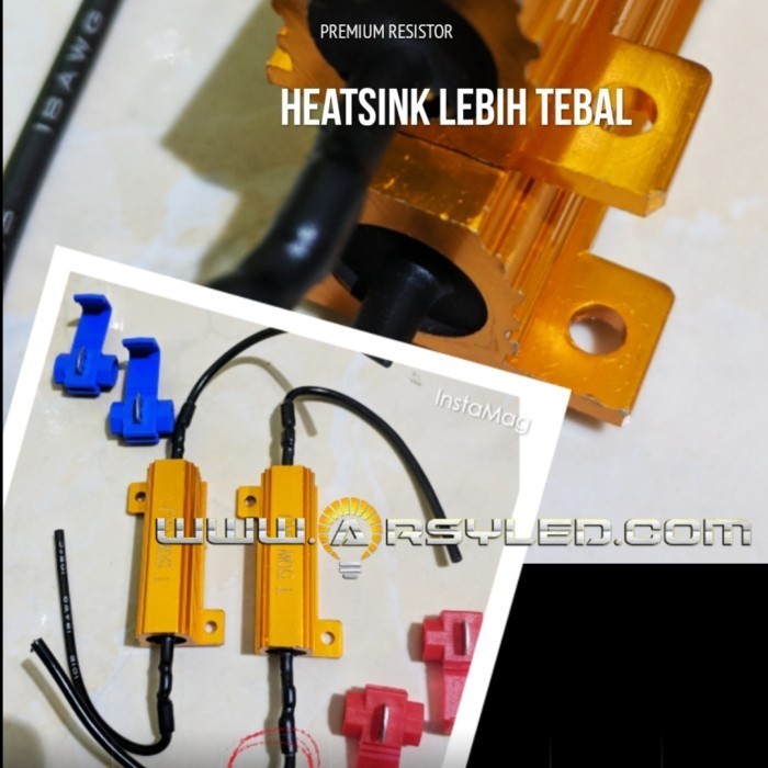 2 BUAH RESISTOR LAMPU LED SEN SEIN MOBIL KEDIP NORMAL HIGH QUALITY