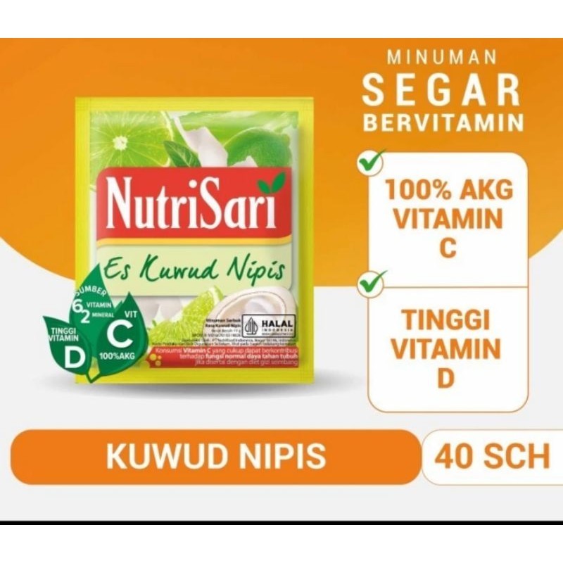 

NUTRISARI ES KUWUD NIPIS 40 SASHET MINUMAN BUAH VITAMIN C & D ORIGINAL 100%