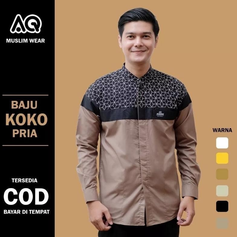 Terbaru Pasar Bbc Baju Koko Putih Lengan Panjang Kombinasi Batik Bordir Pria Ansbatik Store Viral