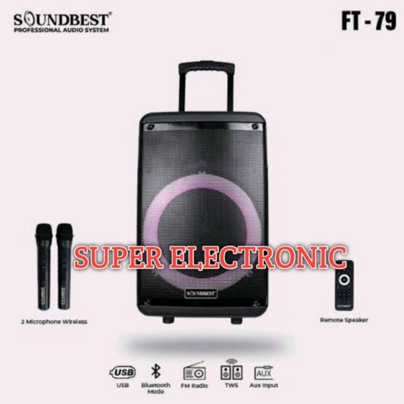 Speaker Portable Soundbest FT79 Original Speaker Soundbest 12Inch Garansi Resmi