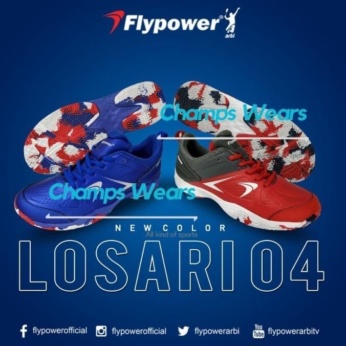 SEPATU BADMINTON FLYPOWER LOSARI 4 ORI / SEPATU BADMINTON / LOSARI 4 KANAYASARI3