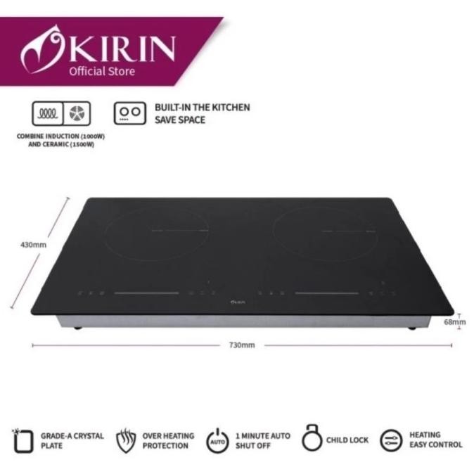 KOMPOR LISTRIK INDUKSI KIRIN 2 TUNGKU KIC 2502H MUFTIZAKKY
