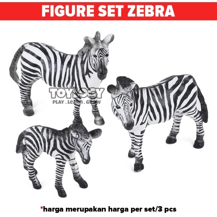 

PACK MAINAN EDUKASI FIGURE HEWAN ZEBRA KARET KUDA FAMILY MINIATUR TOY