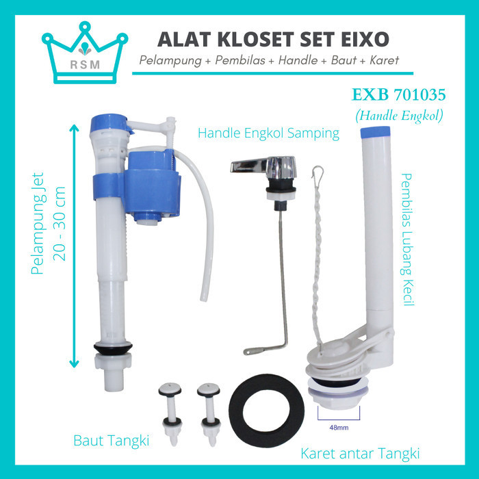 ALAT KLOSET SET EIXO UNIVERSAL CLOSET DUDUK TOTO TOILET PELAMPUNG WC