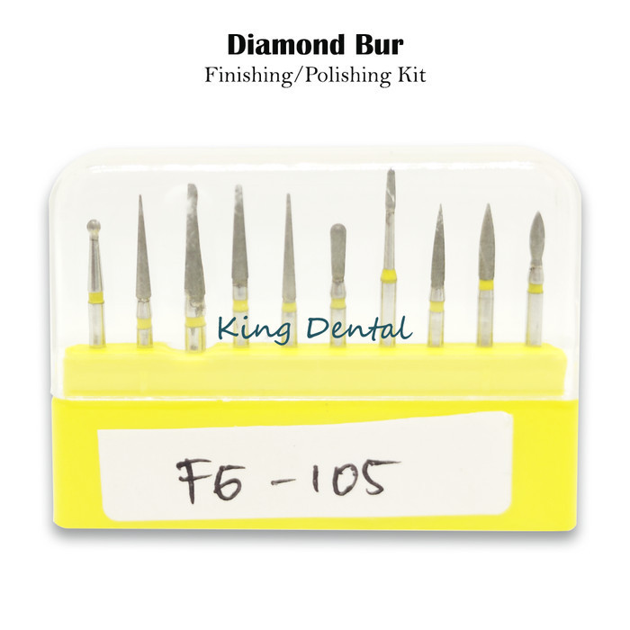 DENTAL DIAMOND BUR POLISHING COMPOSITE POLES KOMPOSIT PITA KUNING