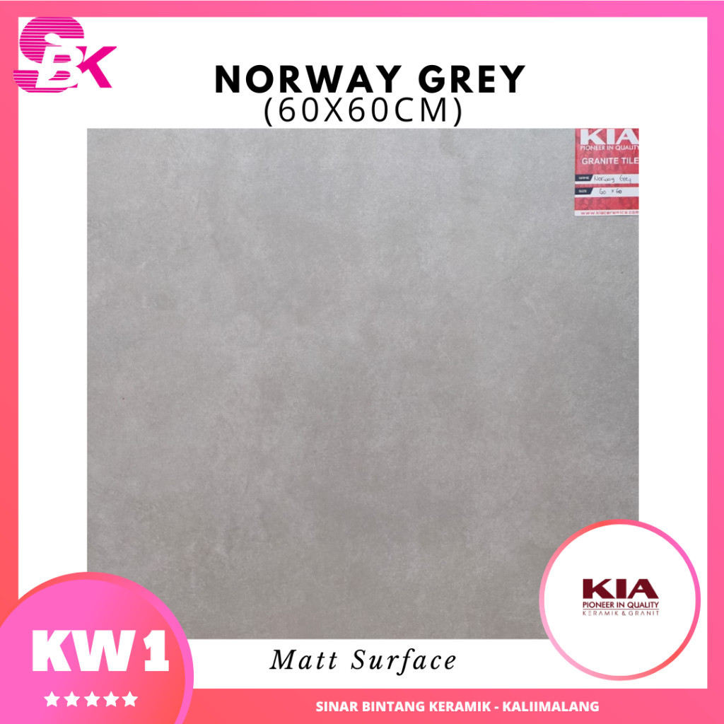 Granit 60X60 Norway Grey Matt