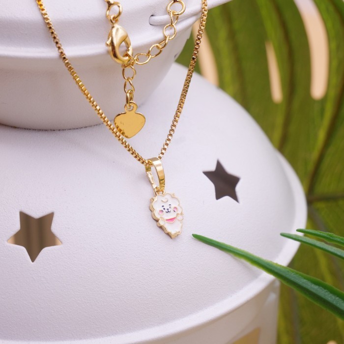 MEILYN KALUNG ANAK LAPIS EMAS MOTIF BANDUL RJ BT21 NECKLACE 0211210187