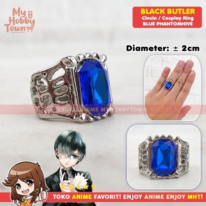 CINCIN KUROSHITSUJI BLACK BUTLER CIEL PHANTOMHIVE HERITAGE BIRU
