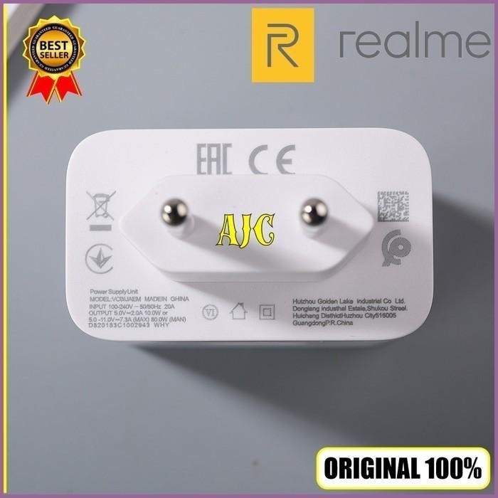 ADAPTER CHARGER FOR REALME 10 80W FAST CHARGING / BATUK KEPALA CHARGER