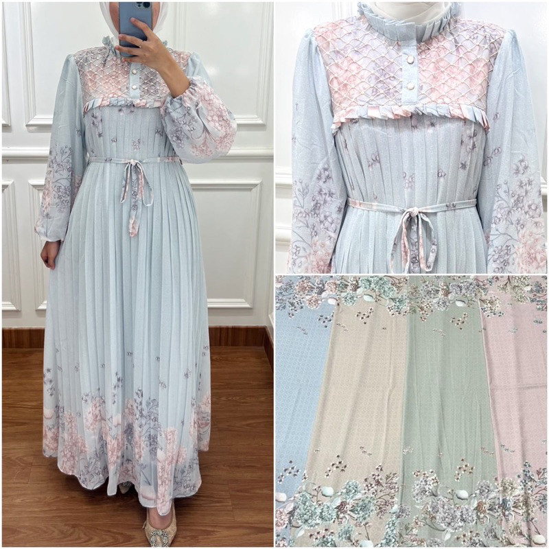 PREMIUM Fatunhijabs - Nadeera Dress maxi - Gamis ceruty