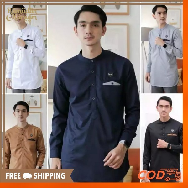 Bju Koko Pria Dewasa Ko2 Pria Dewasa 2024 Cod Promo Terbaru Kemeja Jumatan Motif Polos Koko Pria Put