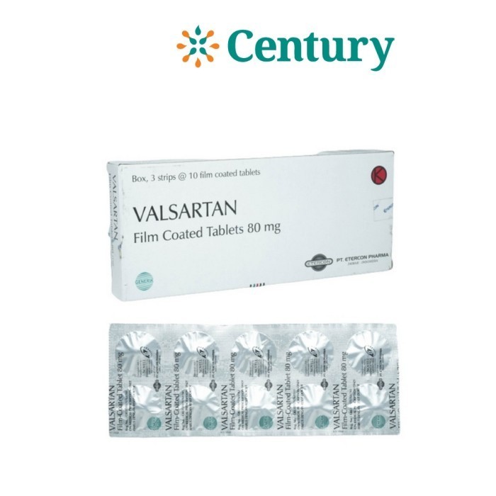 VALSARTAN 80 MG 1 STRIP 10 TAB / BAT JANTUNG / HIPERTENSI /OBAT  HIPERTENSI / OBAT JANTUNG / ANTIKOG