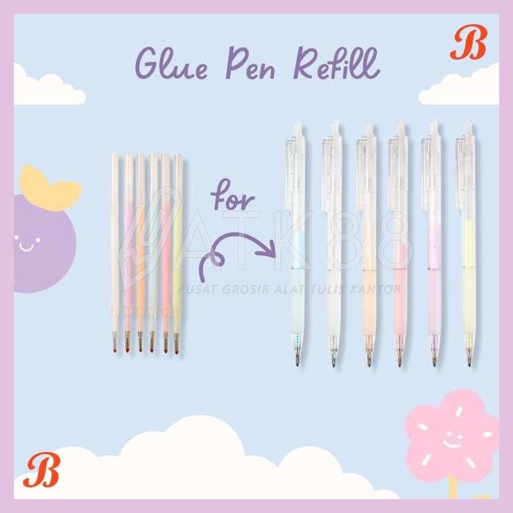 

| PGT | REFILL GLUE PENS COLOURS DIY ISI LEM PULPEN CAIR CRAFT WARNA - SATUAN