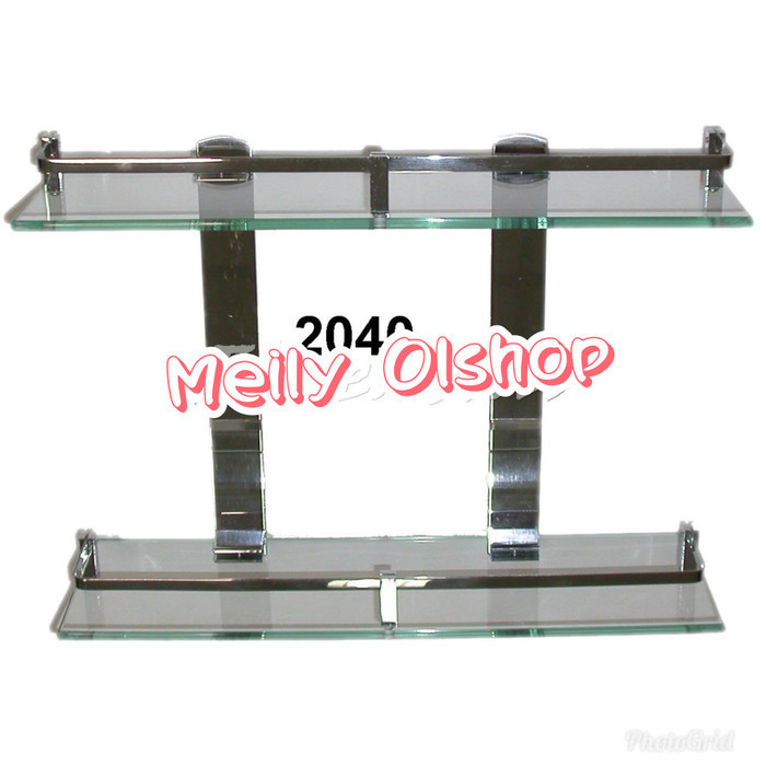 KHUSUS GOJEK/ Rak Kamar Mandi/ Rak Kaca Kamar Mandi/ Rak Sabun Shampo