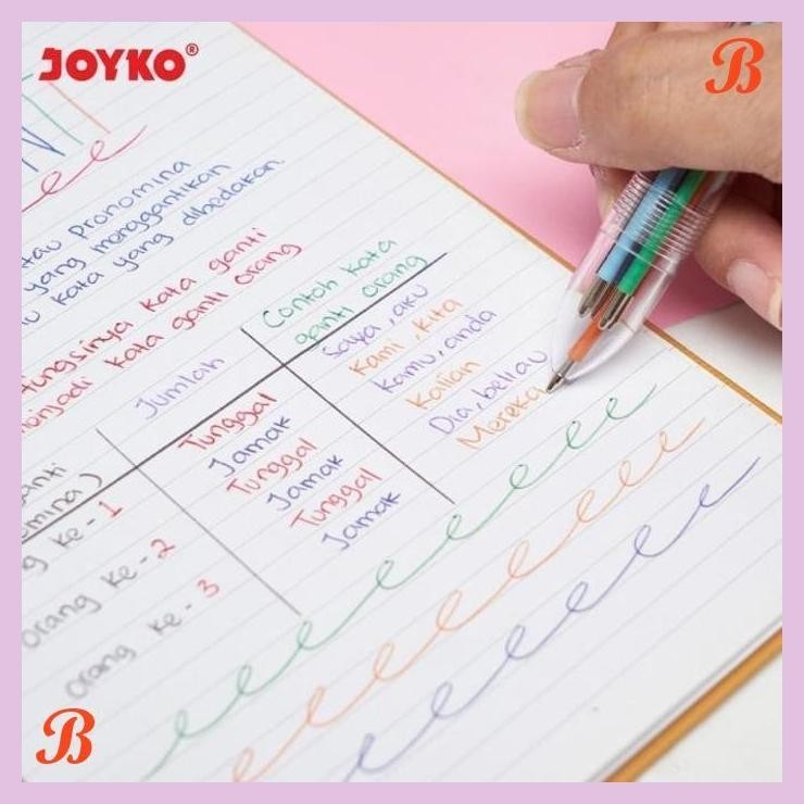 

| PGT | PULPEN PENA JOYKO BP-385 BALL PEN SITO II 0.7 MM 6 WARNA COLORS