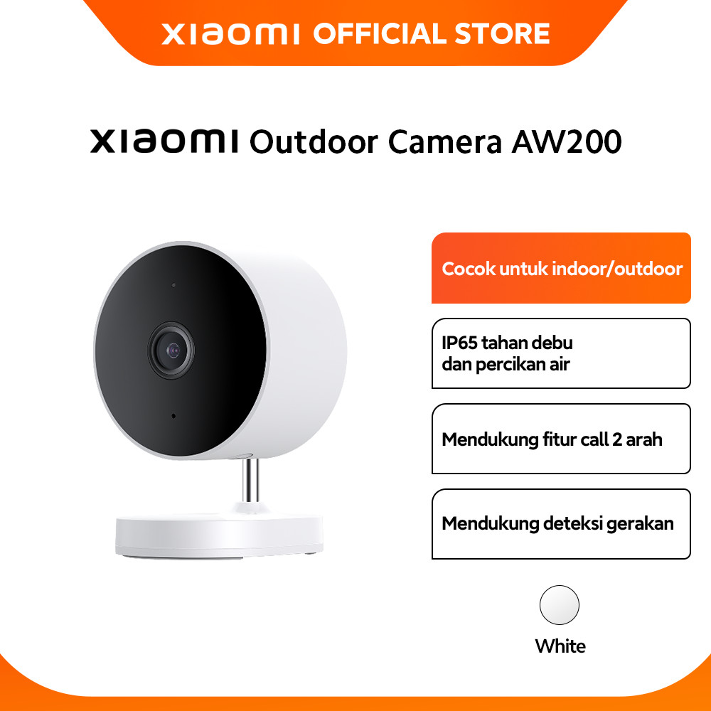 Official Xiaomi Outdoor Camera AW200 | IP65 Tahan Debu Deteksi Gerakan Fitur Call 2 Arah