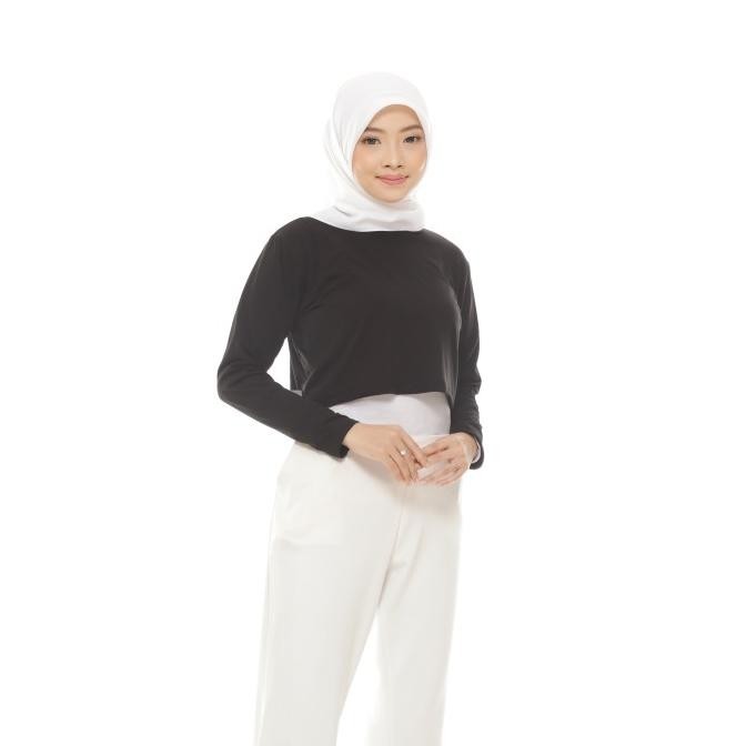 Manset Crop Top Lengan Panjang | Manset Baju | Inner Bolero Dada Leher