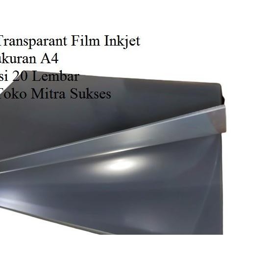 

Flash Sale Transparant Film Inkjet A4 / Clear PET Film A4 .,