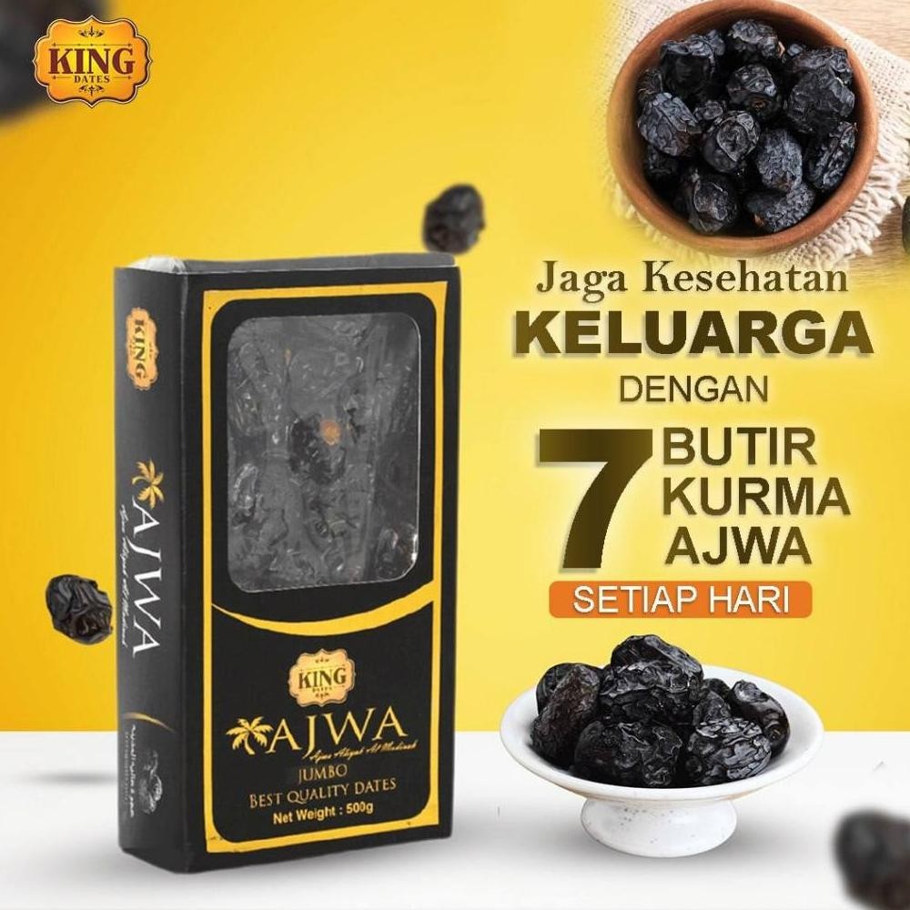 

Ready>>> Kurma King Dates Ajwa Jumbo | Kurma Nabi 1 Kg