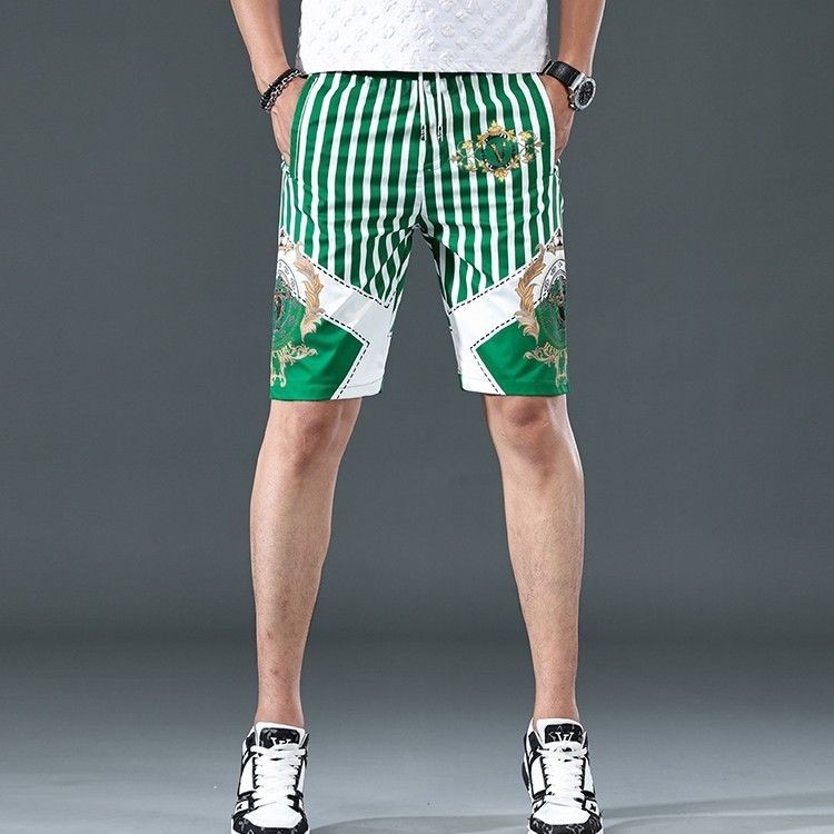 Celana Pendek, Celana Pendek, Pantai, Motif Garis-garis, Celana Pendek Lurus, Pria