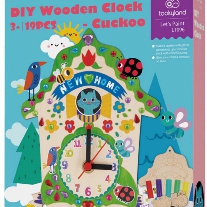 Wooden Clock DIY Seni Membuat Jam Belajar Mengenal Waktu Kegiatan Anak