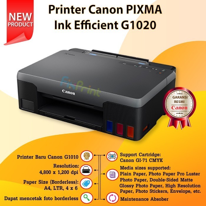 Printer Inkjet Canon G1010 G 1010 Pixma Ink Tank Infus Pabrik Print