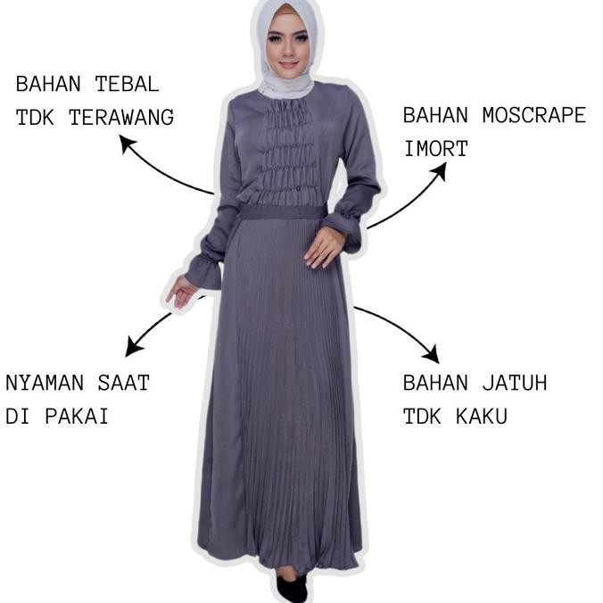 Baju Gamis Wanita Gamis Plisket Gamis Premium Murah