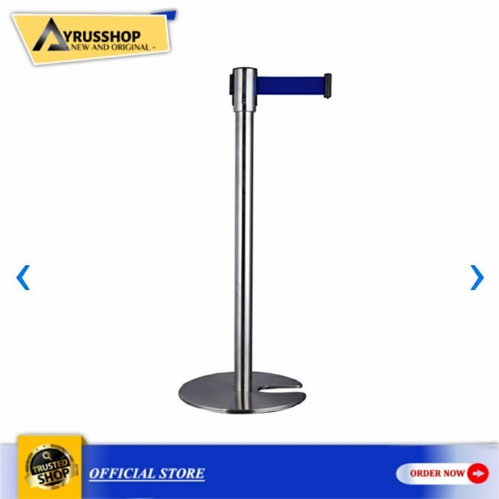 

Krisbow Handrail Tiang Pembatas Antrian Belt Biru Stainless Steel 1.5m