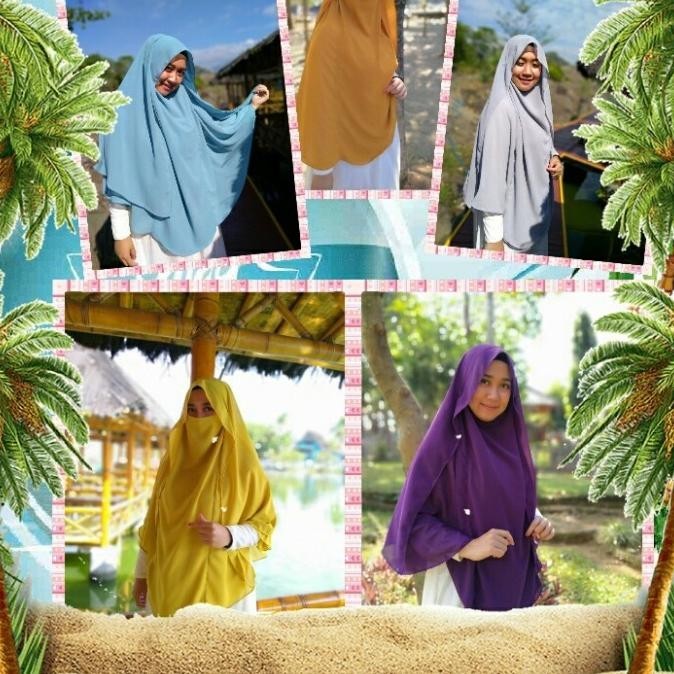 Khimar Hafshah Jilbab Masker Cadar Jumbo Modis Terbaru Kekinian