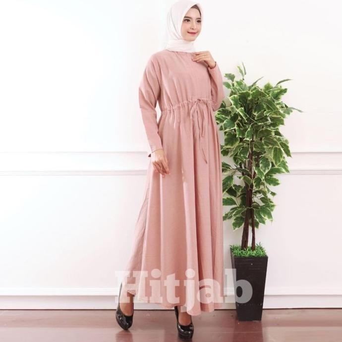 Baju Gamis Wanita Gamis Polos Jumbo Bahan Katun Supernova