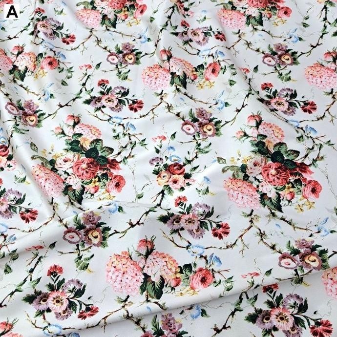 

New Kain Print Satin Silk / Satin Silk Print D-3910 (Per 0,5 Meter) Terbaik