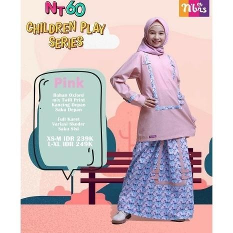 Baju Setelan Anak Perempuan Remaja Muslim Nt 060 Ori Nibras