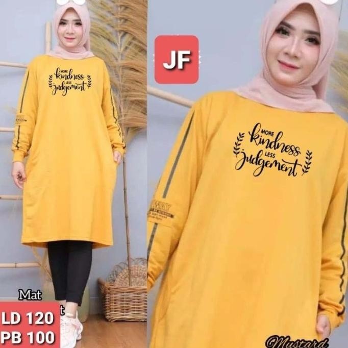 Jf Atasan Tunik Kaos Wanita Babyterry Jumbo Bigsize Xxl Terbaru Kindne