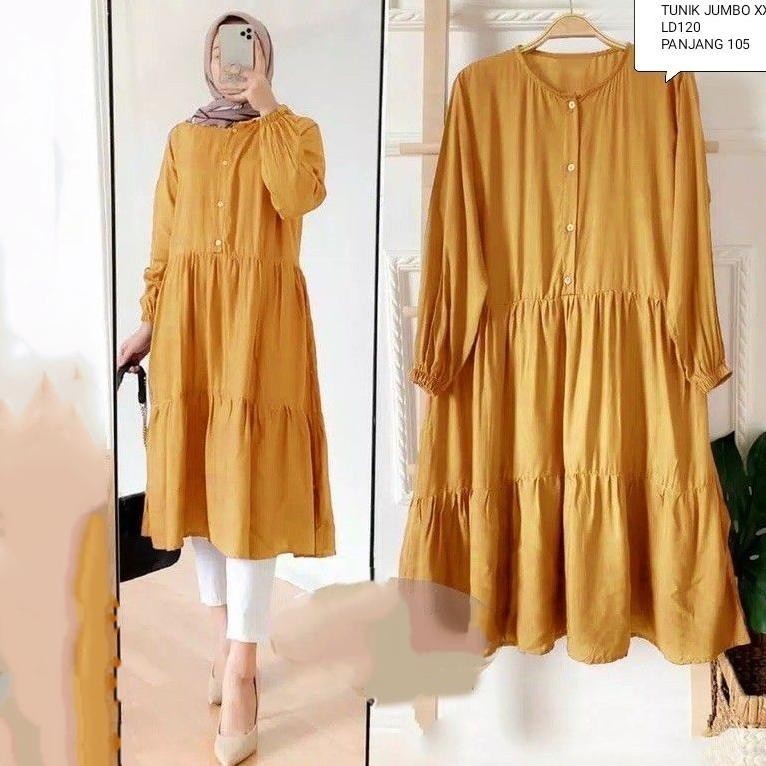 Promo Ramadhan Wiza Tunik/Tunik Jumbo/Ld102&120/Tunik Kerut Keliling/Tunik Susun/Tunik Wanita/Tunik 