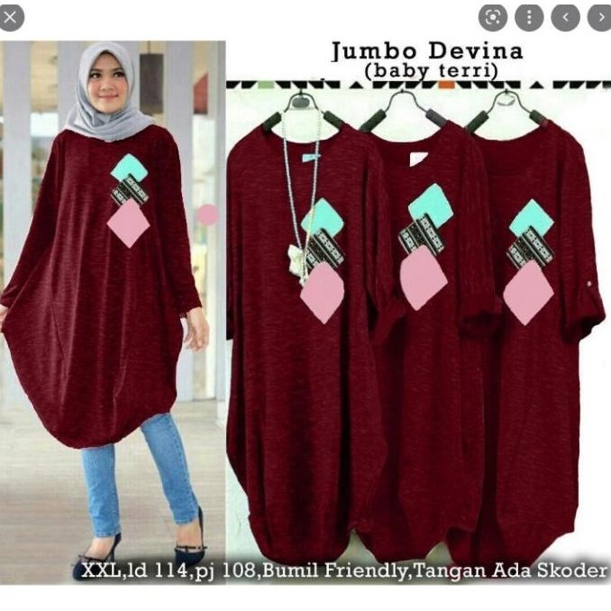 Tunik Devina Jumbo Xxl , Tunik Besar Big Size