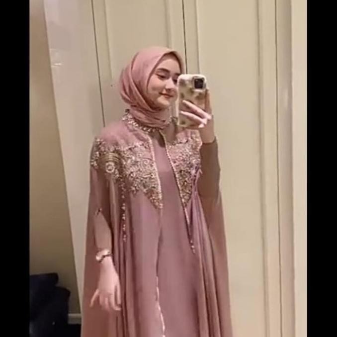 Zakiah Gamis Free Manset | Dress Kaftan Zakiah Original