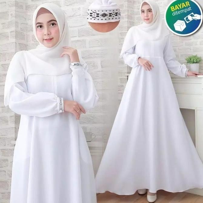 Folia Dress Others Gamis Putih Wanita Terbaru Gamis Modern 2021
