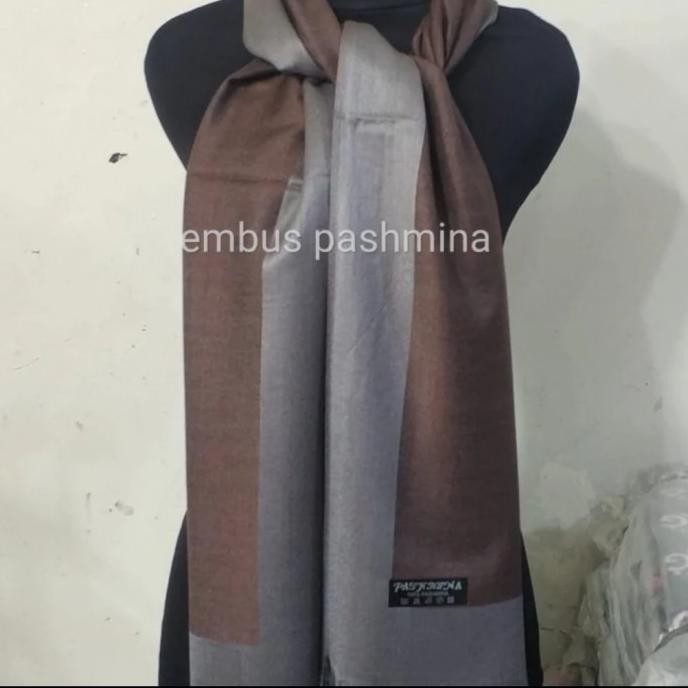 Syal Pashmina Motif Polos Pinggir / Pashmina Cashmere Polos /Selendang