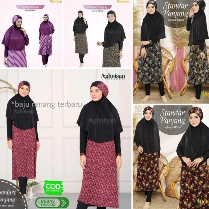 Baju Renang Wanita Muslimah Syari Gamis Standar Panjang by Aghnisan