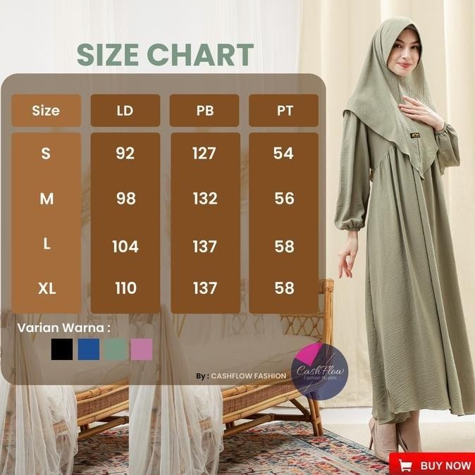 Baju Gamis Wanita Warna Putih Polos Terbaru Set Hijab Syari Muslim