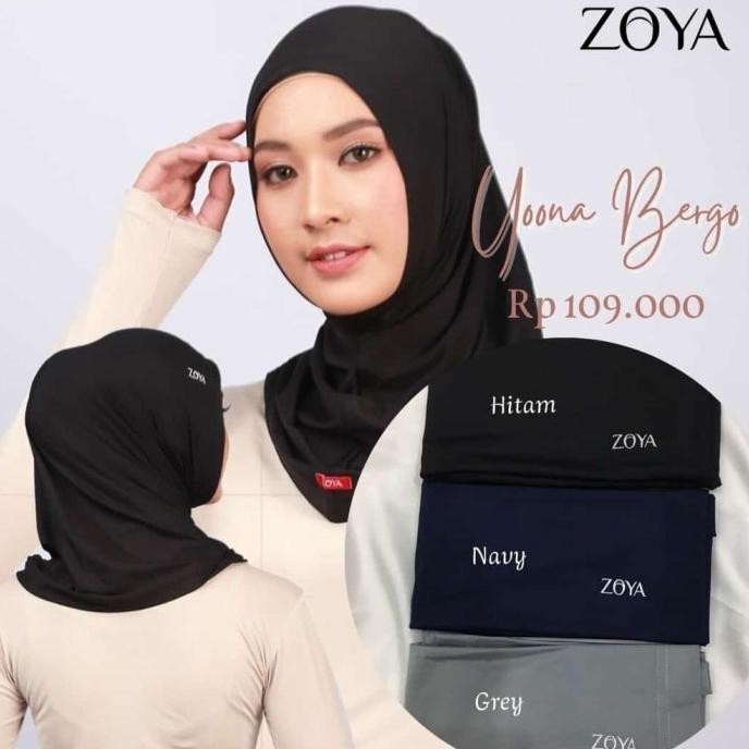 Zoya Bergo Yoona Kerudung Instan Hijab Jilbab Bergo Sporty