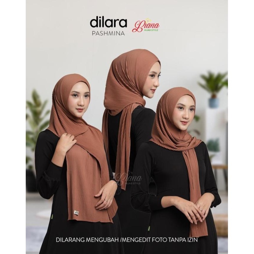 Jilbab Pashmina Plisket Pad Dilara By Liana Hijab