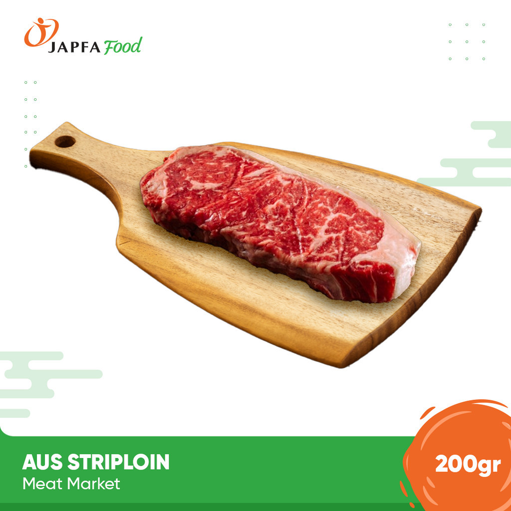 

Daging Sapi AUS Striploin/AUS Striploin Beef Steak Cut Halal MM 200gr