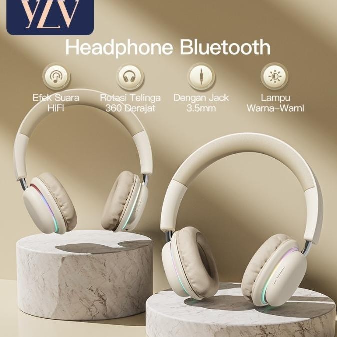 YLV Headphone Bluetooth Wireless Headset Earphone  Kualitas Suara HIF