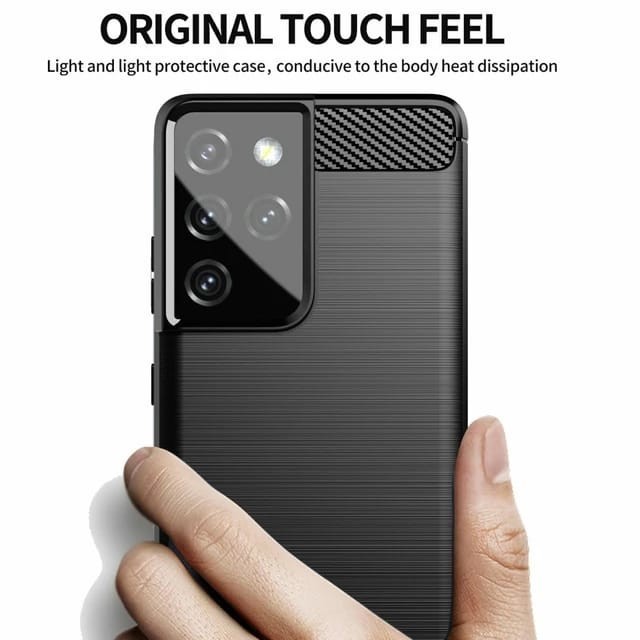Samsung S21 / S21 Plus / S21 Ultra Soft Case Brushed Carbon Original