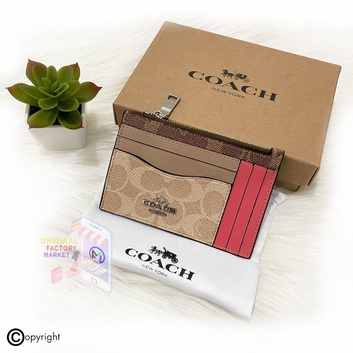 

Dompet Coc 89484 Large Card Case Blocked Signature Canvas Original