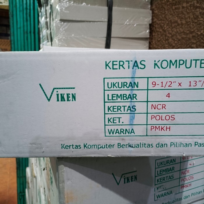 

Kertas Continous Form Viken 9 1/2 X 13 Inch 4 Ply Bagi 2 Ncr Warna